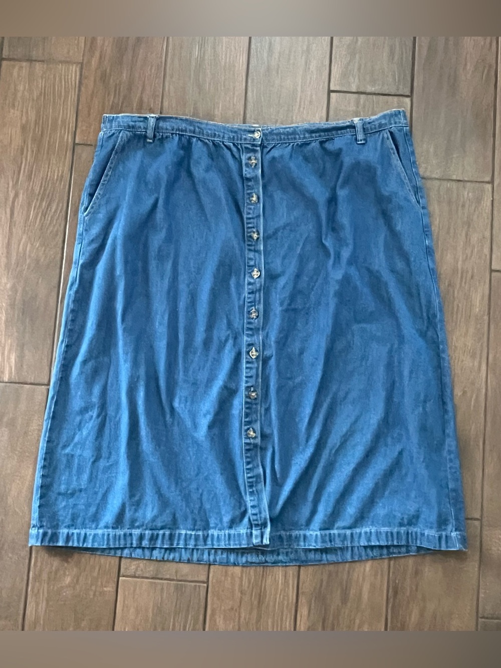 Vintage Denim Button Front Skirt Serengeti size 2X